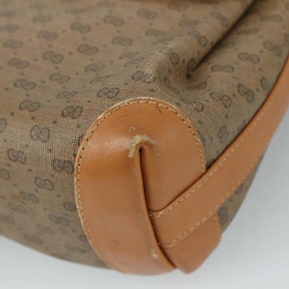 GUCCI Micro GG Supreme Shoulder Bag Pvc Beige Gold - Picture 15 of 16